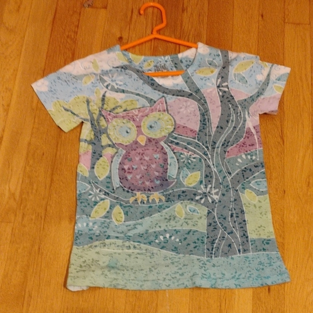 Whimsical Owl Tree Kids Tee